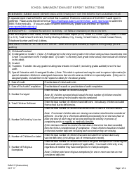 Document preview: Instructions for Form IMM-15 School Immunization Audit Report - New Jersey