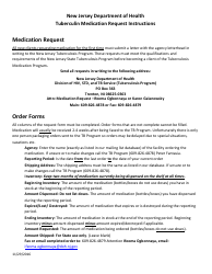 Document preview: Instructions for Tuberculin Medication Request Order - New Jersey