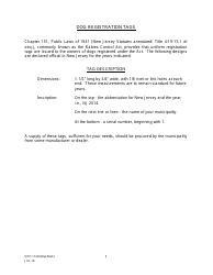 Instructions for Form VPH-10 Monthly Dog License Report - New Jersey, Page 3