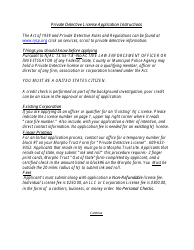 Document preview: Instructions for Form SP-171 Application for Private Detective License - New Jersey