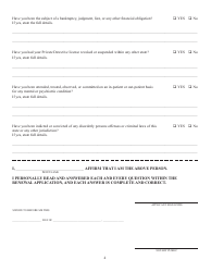 Form S.P.415 Renewal Application for New Jersey Private Detective License - New Jersey, Page 4