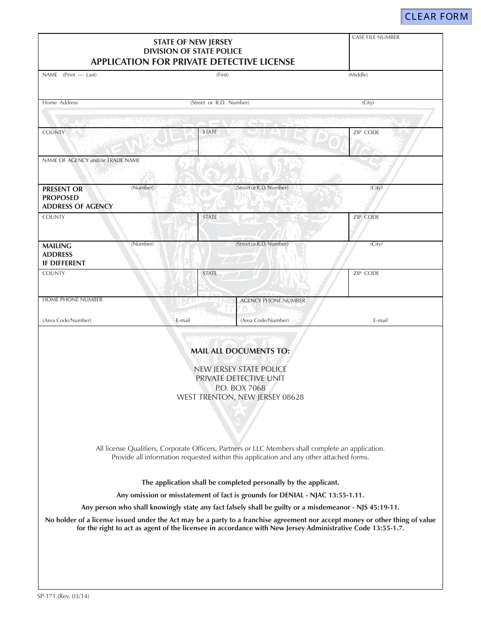 Form SP-171 - Fill Out, Sign Online and Download Fillable PDF, New ...