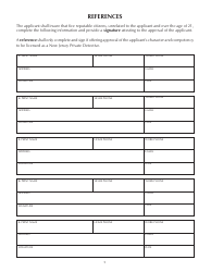 Form SP-171 Application for Private Detective License - New Jersey, Page 5