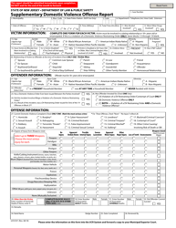 Form UCR-DV1 &quot;Supplementary Domestic Violence Offense Report&quot; - New Jersey