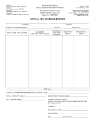 Form C-131B &quot;Annual Lpg Storage Report&quot; - New Mexico