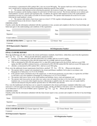 Form C-137 EZ Registration/ Final Closure Report for Small Landfarm - New Mexico, Page 2
