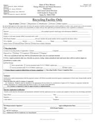 Form C-147 &quot;Permit or Registration for Recycling and Re-use of Produced Water, Drilling Fluids and Liquid Oil Field Waste&quot; - New Mexico