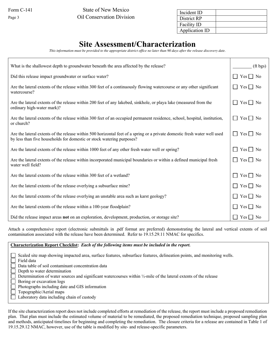 Form C-141 Release Notification - New Mexico, Page 3