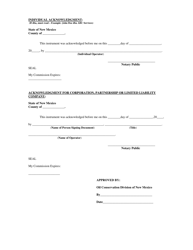 Form O &amp; G SCB Single-Well Cash Plugging Bond - New Mexico, Page 2