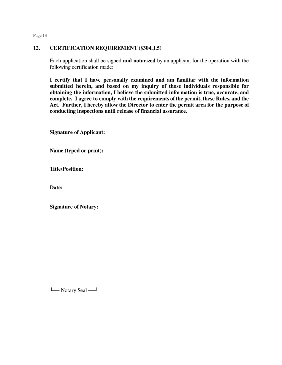 Subpart 3 Minimal Impact New Mining Permit Application - New Mexico, Page 13