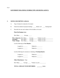 Subpart 3 Minimal Impact New Mining Permit Application - New Mexico, Page 6
