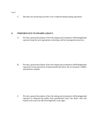 Subpart 3 Minimal Impact New Mining Permit Application - New Mexico, Page 8