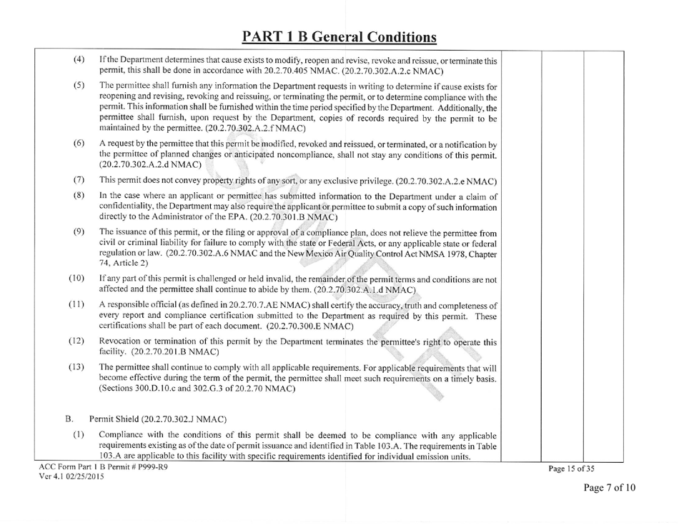 Instructions for Title-V Annual Compliance Certification - New Mexico, Page 7