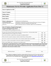 Form LW-904C &quot;Maintenance Service Provider Application Form&quot; - New Mexico