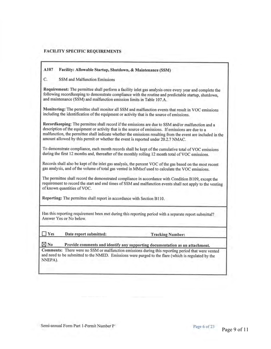 Instructions for Title-V Semi-annual Monitoring Report - New Mexico, Page 9