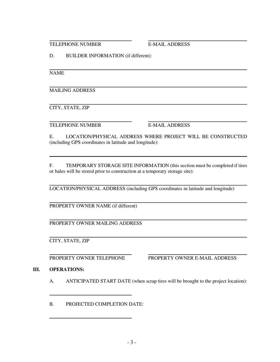 Civil Engineering Application for Projects Using 1000 to 99,999 Scrap Tires and That Are No More Than 2 Bales High - New Mexico, Page 3