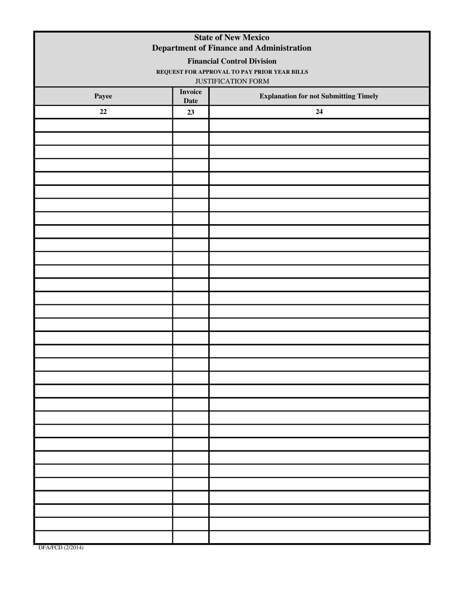 Request for Approval to Pay Prior Year Bills - New Mexico, Page 6