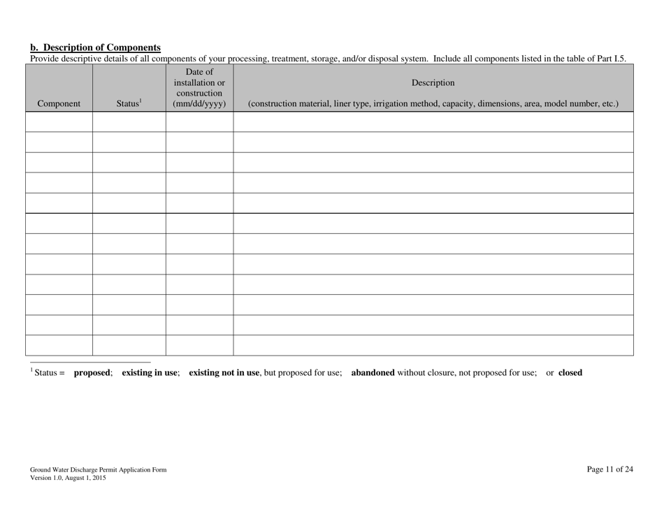 Ground Water Discharge Permit Application - New Mexico, Page 11
