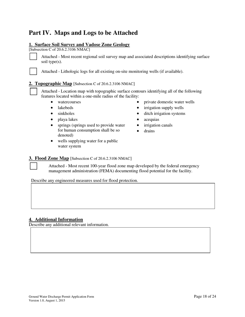 Ground Water Discharge Permit Application - New Mexico, Page 18