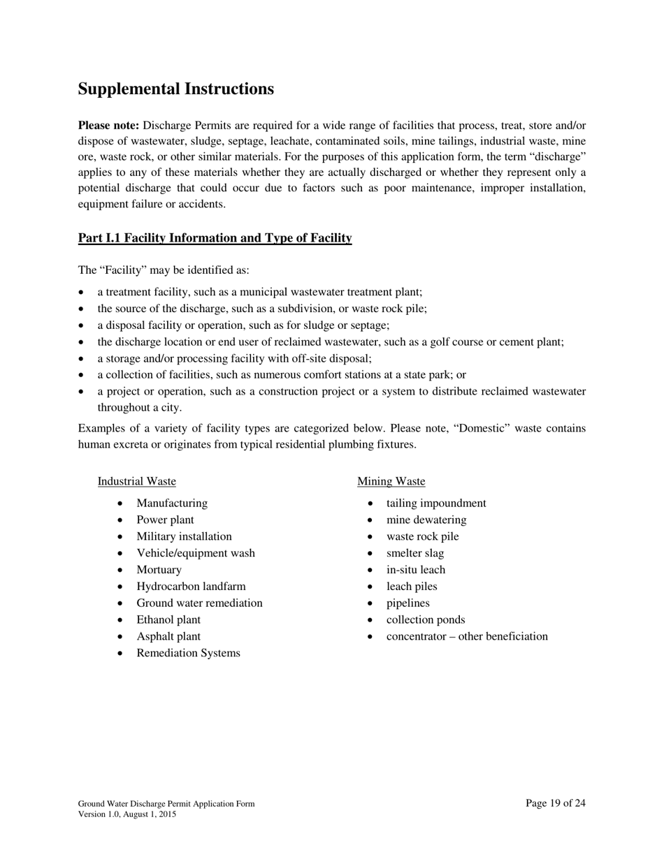 Ground Water Discharge Permit Application - New Mexico, Page 19