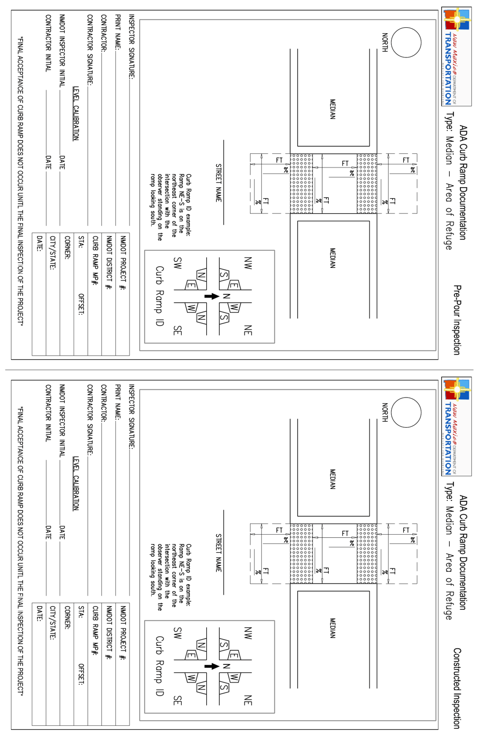 Ramp Roster Print Out New Mexico Ada Curb Ramp Documentation - Fill Out, Sign Online and ...