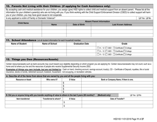 Form HSD100 Application for Assistance - New Mexico, Page 11