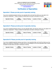 Community Health Worker State Certification Specialty Track Advanced Application - New Mexico, Page 4