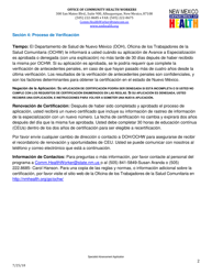 Aplicacion Para La Certificacion Estatal Como Especialistas Avanzados De Los Trabajadores De La Salud Comunitaria - New Mexico (Spanish), Page 2