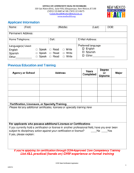 Community Health Workers State Certification Application - New Mexico, Page 3
