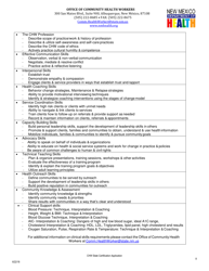 Community Health Workers State Certification Application - New Mexico, Page 8