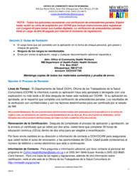 Aplicacion Para La Certificacion Estatal De Los Trabajadores De La Salud Comunitaria - New Mexico (Spanish), Page 2