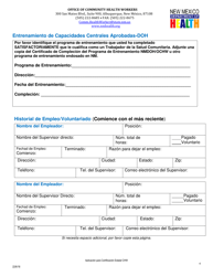 Aplicacion Para La Certificacion Estatal De Los Trabajadores De La Salud Comunitaria - New Mexico (Spanish), Page 4