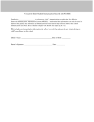School Consent to Enter Student Records Into Nmsiis - New Mexico, Page 2