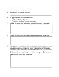 New Mexico Health Service Corps Stipend Applicant Reference Report - New Mexico, Page 2