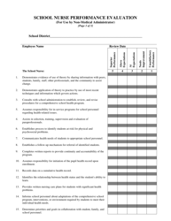 Document preview: School Nurse Performance Evaluation - New Mexico
