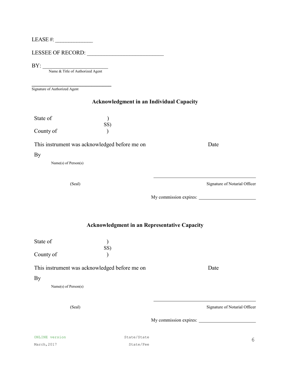 Communitization Agreement State-Fed or State-Fed-Fee - New Mexico, Page 6