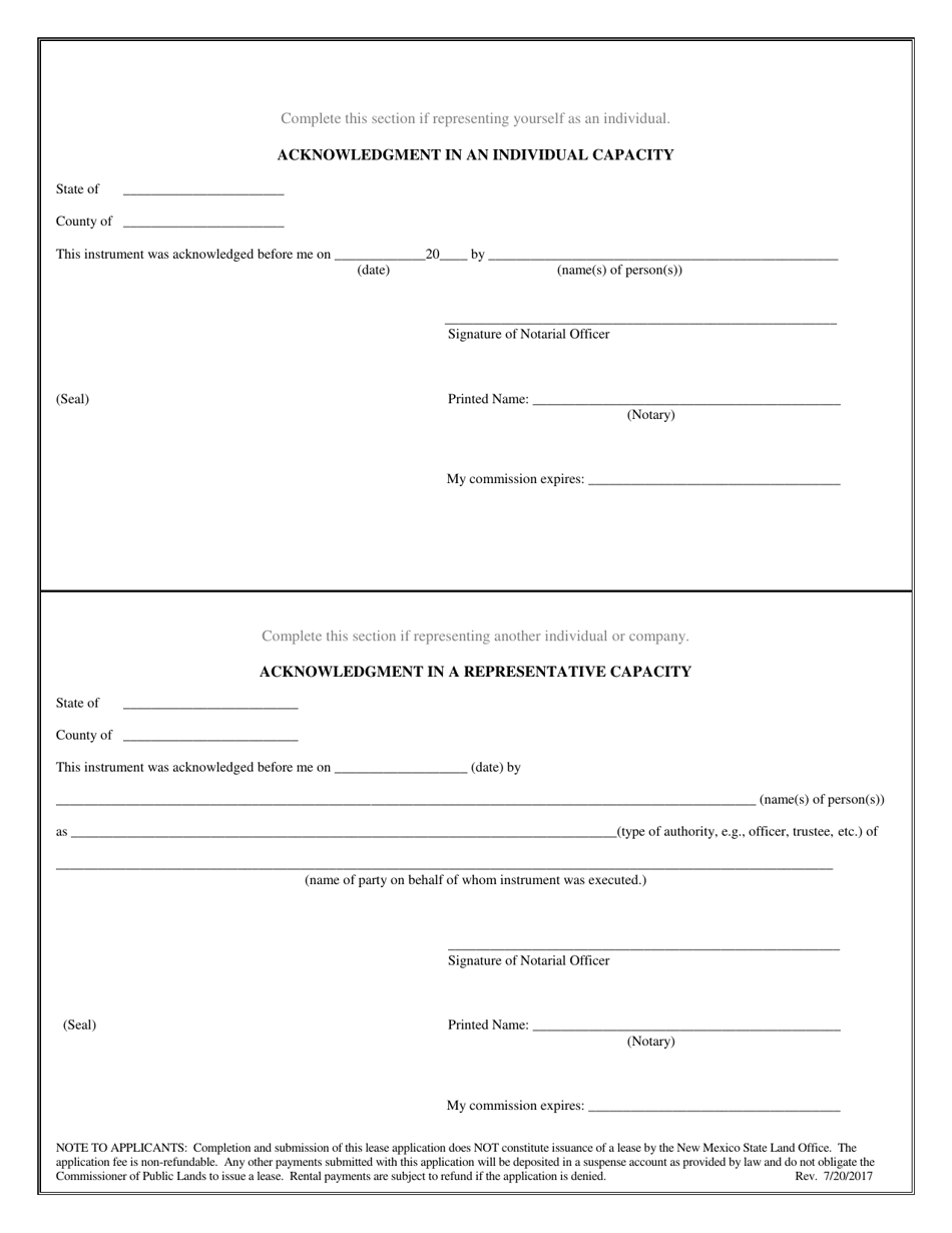 Application for a Rule 3 (19.2.3 Nmac) Mineral Lease on State Trust Land - New Mexico, Page 3