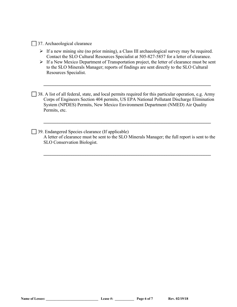 Mine Operation Plan (Mop) - New Mexico, Page 6