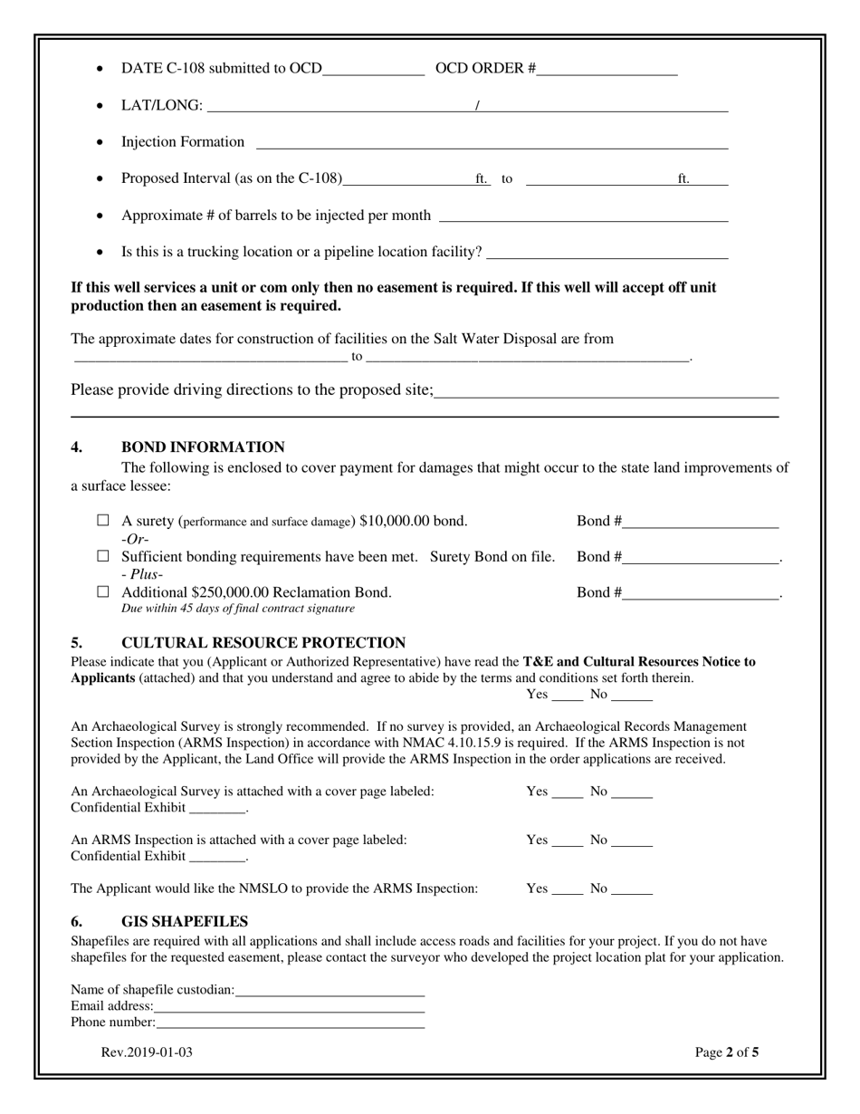 Application for New Salt Water Disposal Easement - New Mexico, Page 2