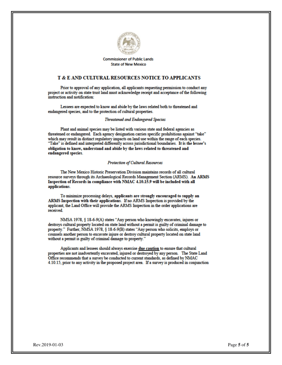 Application for New Salt Water Disposal Easement - New Mexico, Page 5