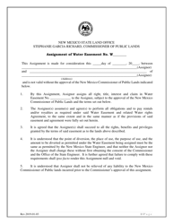 Assignment of Water Easement - New Mexico