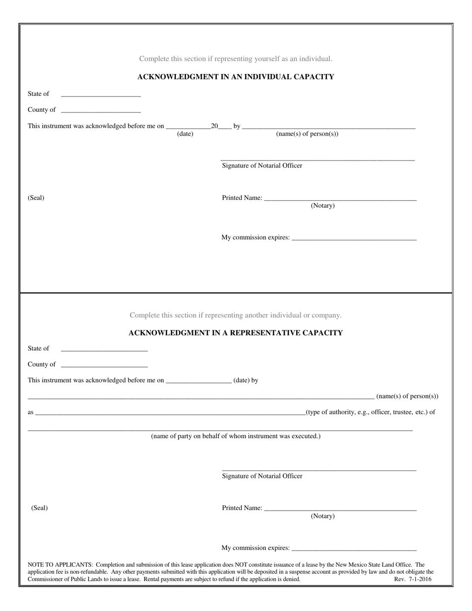 Application for a Rule 4 (19.2.4 Nmac) Salt Lease on State Trust Land - New Mexico, Page 3