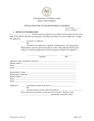 Application for Water Monitoring Easement - New Mexico