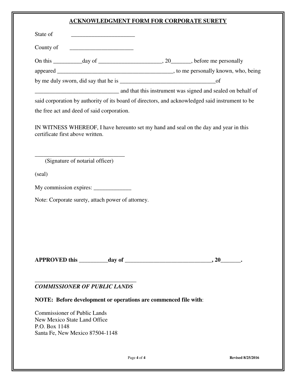 Salt Water Disposal Damage Bond - New Mexico, Page 4