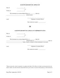 Application for Deep Water Easement - New Mexico, Page 6
