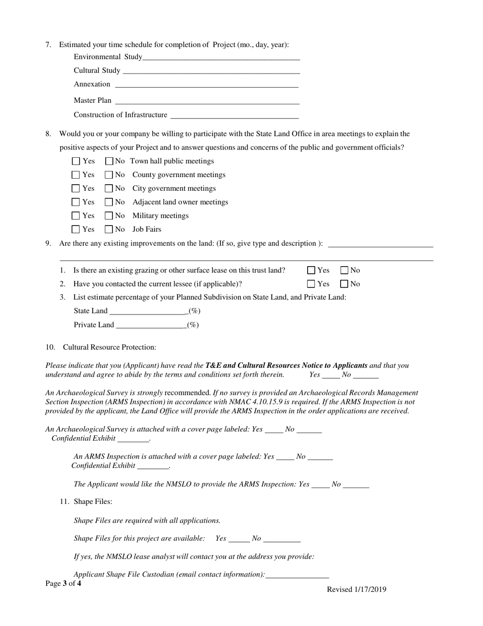 Application for Planning and Development - New Mexico, Page 3