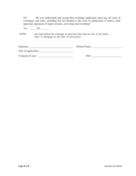 Application for Exchange or Sale - New Mexico, Page 4