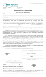 Document preview: Form AD-14 Farm Products Dealer Bond Form - New York