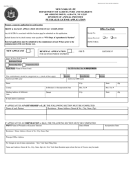 Document preview: Pet Dealer License Application - New York