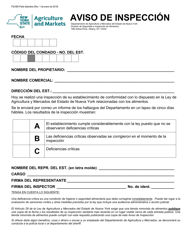 Document preview: Formulario FSI-890 Aviso De Inspeccion - New York (Spanish)